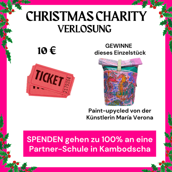 Weihnachten Nachhaltig Charity Rucksack Kunst Handgemacht