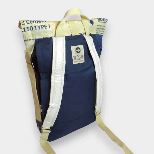  Nachhaltiger Rucksack in beige-blau